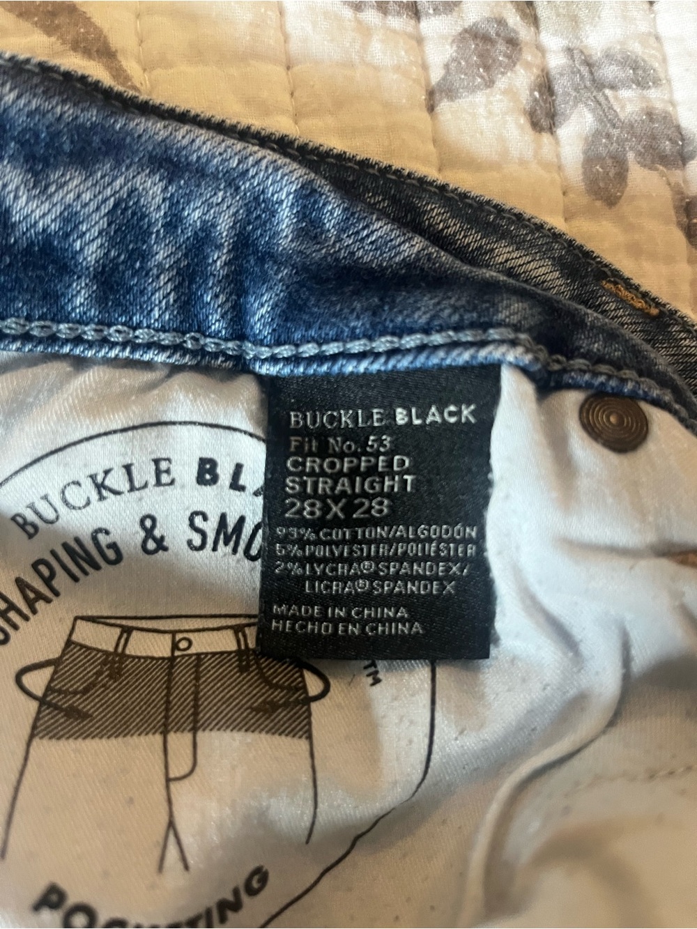 BKE Buckle Black Cropped Straight Jeans - Blue